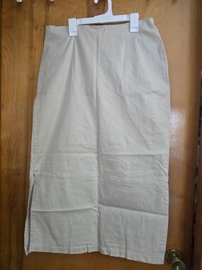 Vintage RAG Neutral Cream Midi Skirt